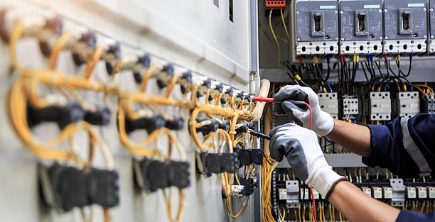 Professional Electrician technician working in Beach, ND